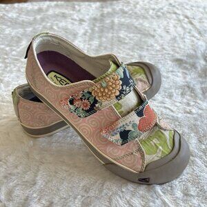 Keen Women's Athletic Shoes - Pink and Green Floral